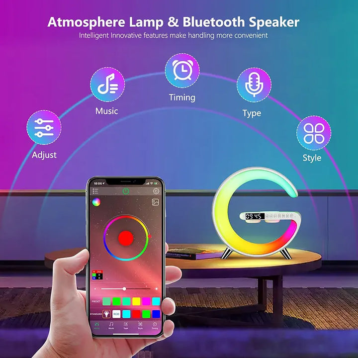 AuraGlow LED Light with Wireless Charger