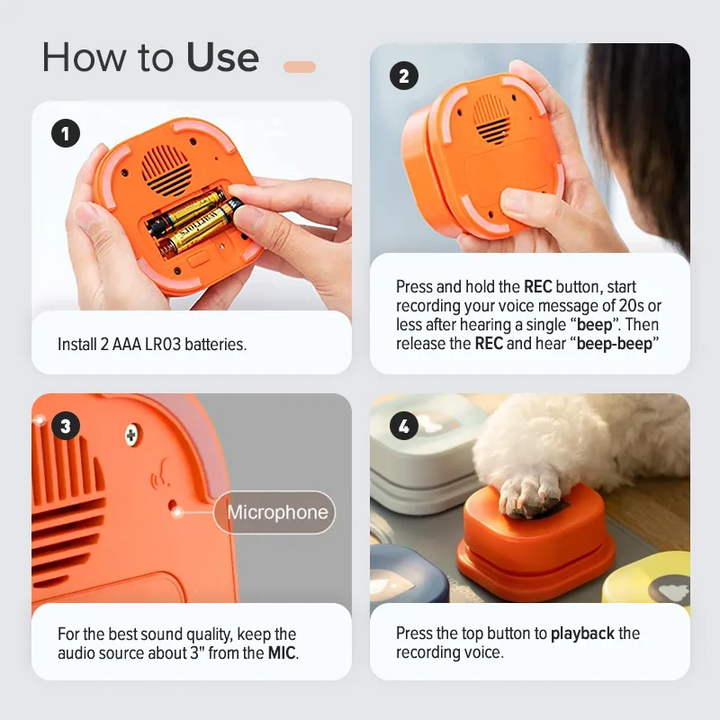 PetTalk Interactive Communicator Button