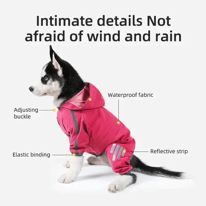 BrightPup Dog Rain Jumpsuit