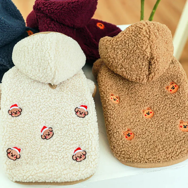 FluffyFur Hooded Fleece Coat