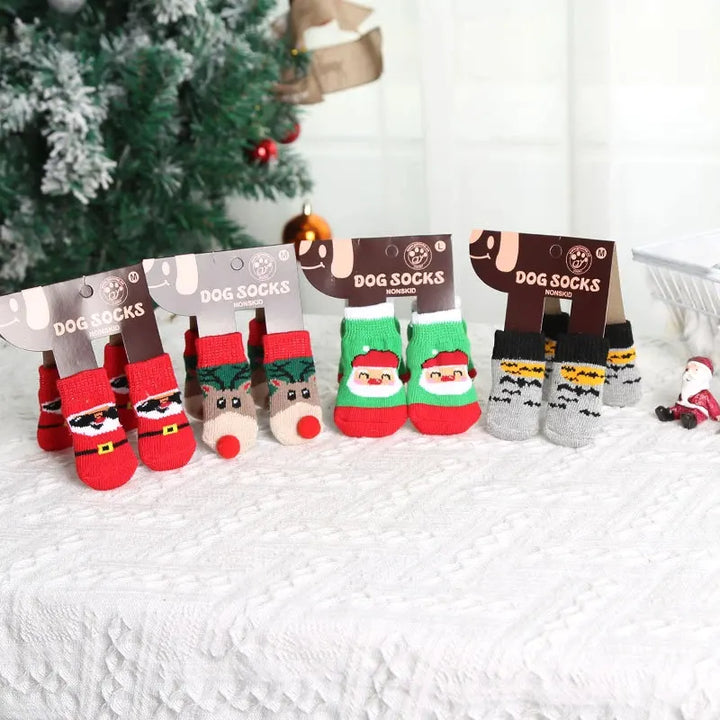 XmasJoy Non-Slip Pet Socks