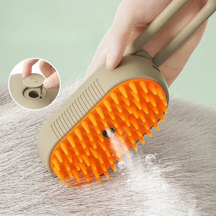 PurrLuxe 3-in-1 Steam Grooming Brush