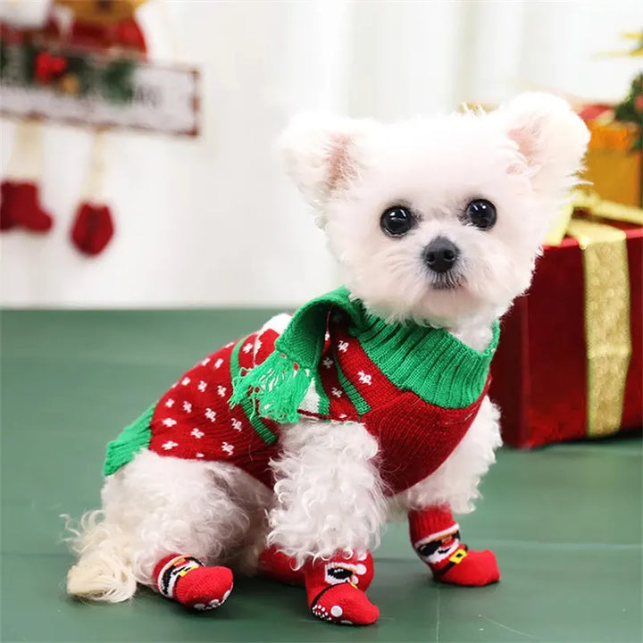 XmasJoy Non-Slip Pet Socks